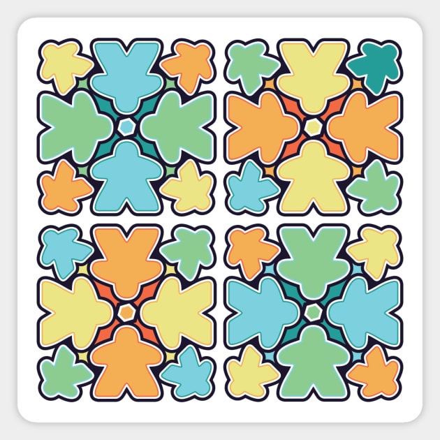 Meeple Tiles Sticker by east coast meeple